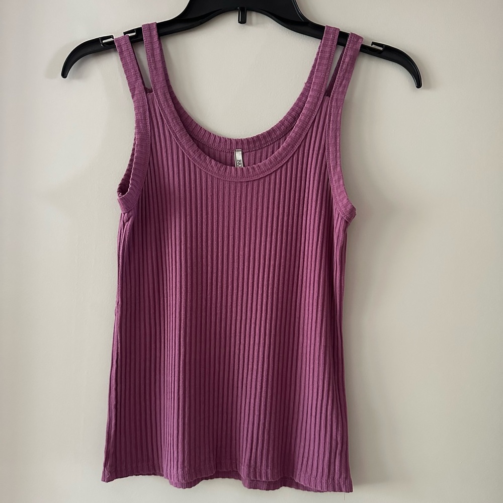BKE Core Double Strap Tank. Size Small.  Color:  Argyle Purple